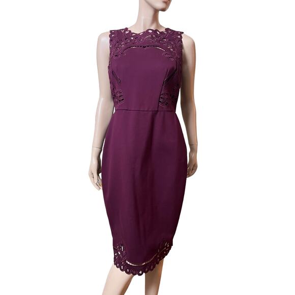 New Ted Baker Verita Cut Sheath Dress Size L New with Tag Sleeveless Zip Closure - Picture 3 of 15
